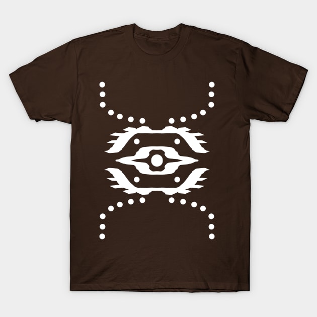 Tribal White Eye T-Shirt by Zeroeroroo